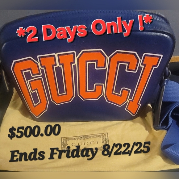 Men's Gucci Blue and Orange Men's Bag - Picture 1 of 16